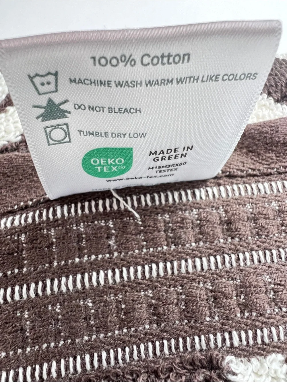 Loft by Loftex Bath Towels Bold Floral Brown Cream Soft 100% Cotton 2 Pc NEW